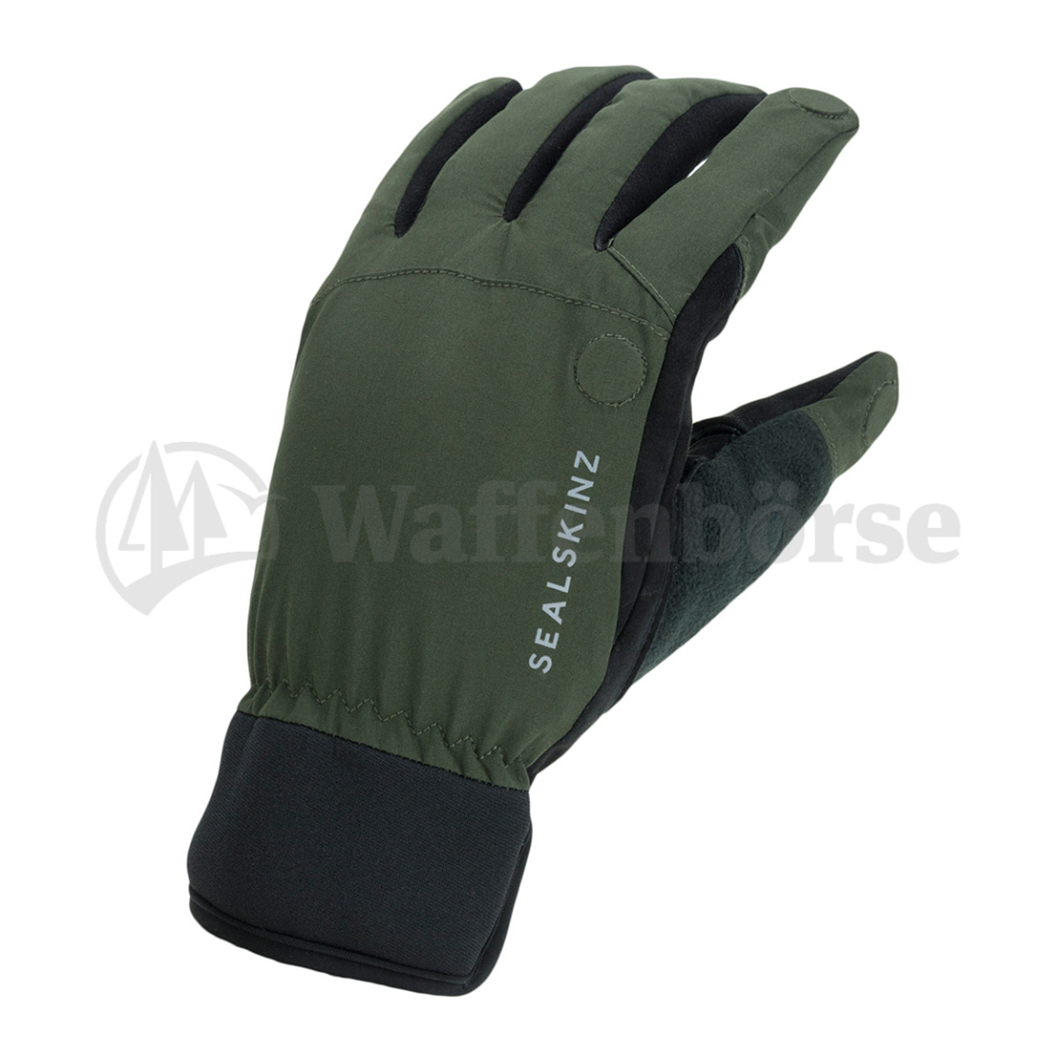 SEALSKINZ  oliv/black 100 % Waterproof Schlitzfinger S