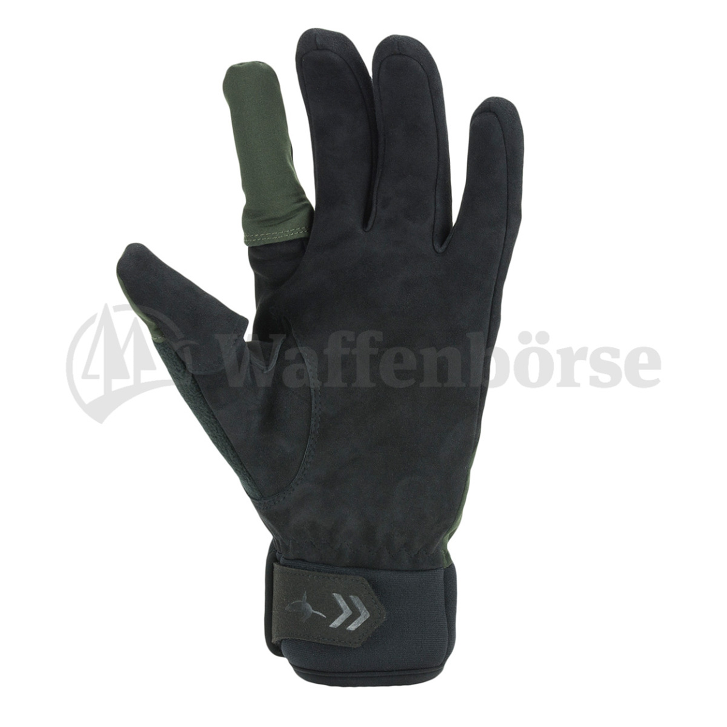 SEALSKINZ  oliv/black 100 % Waterproof Schlitzfinger S
