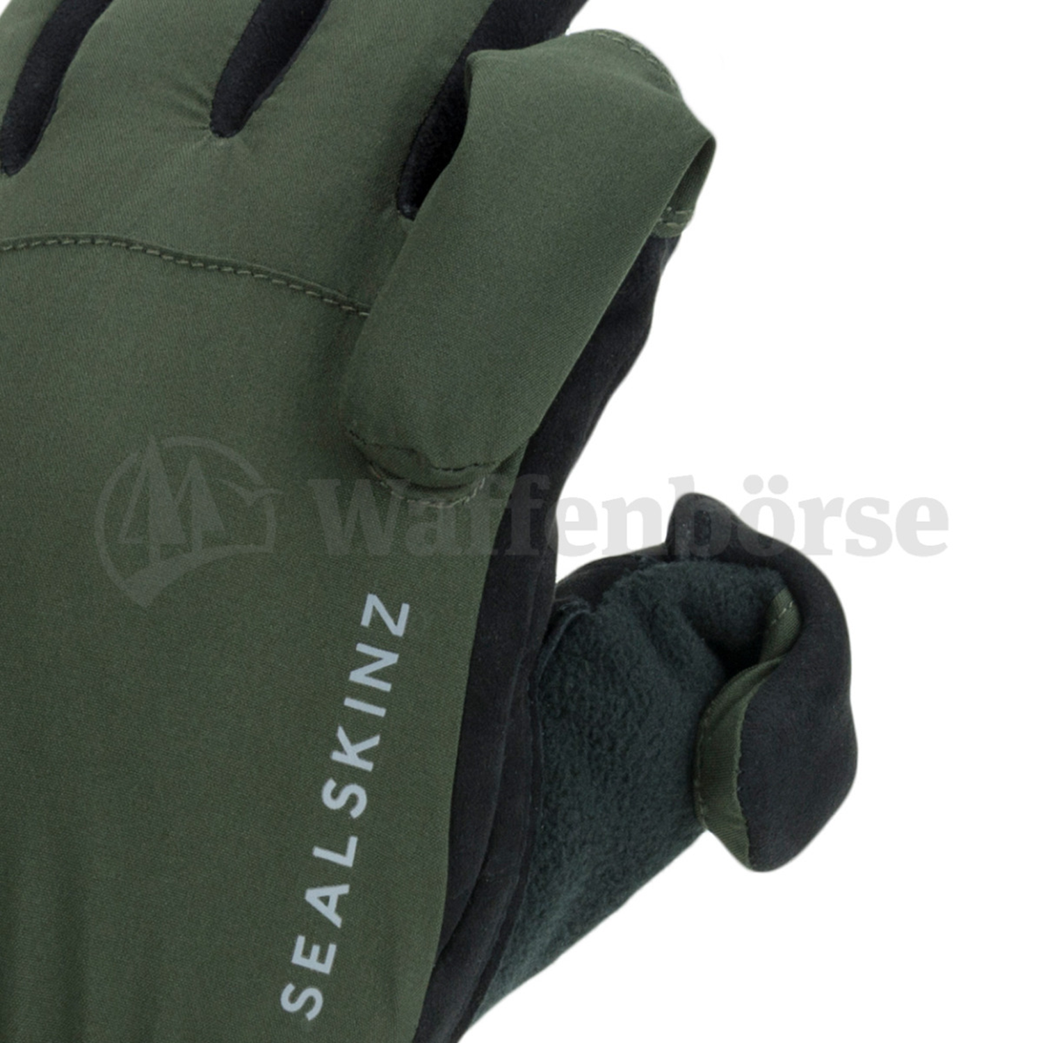 SEALSKINZ  oliv/black 100 % Waterproof Schlitzfinger S