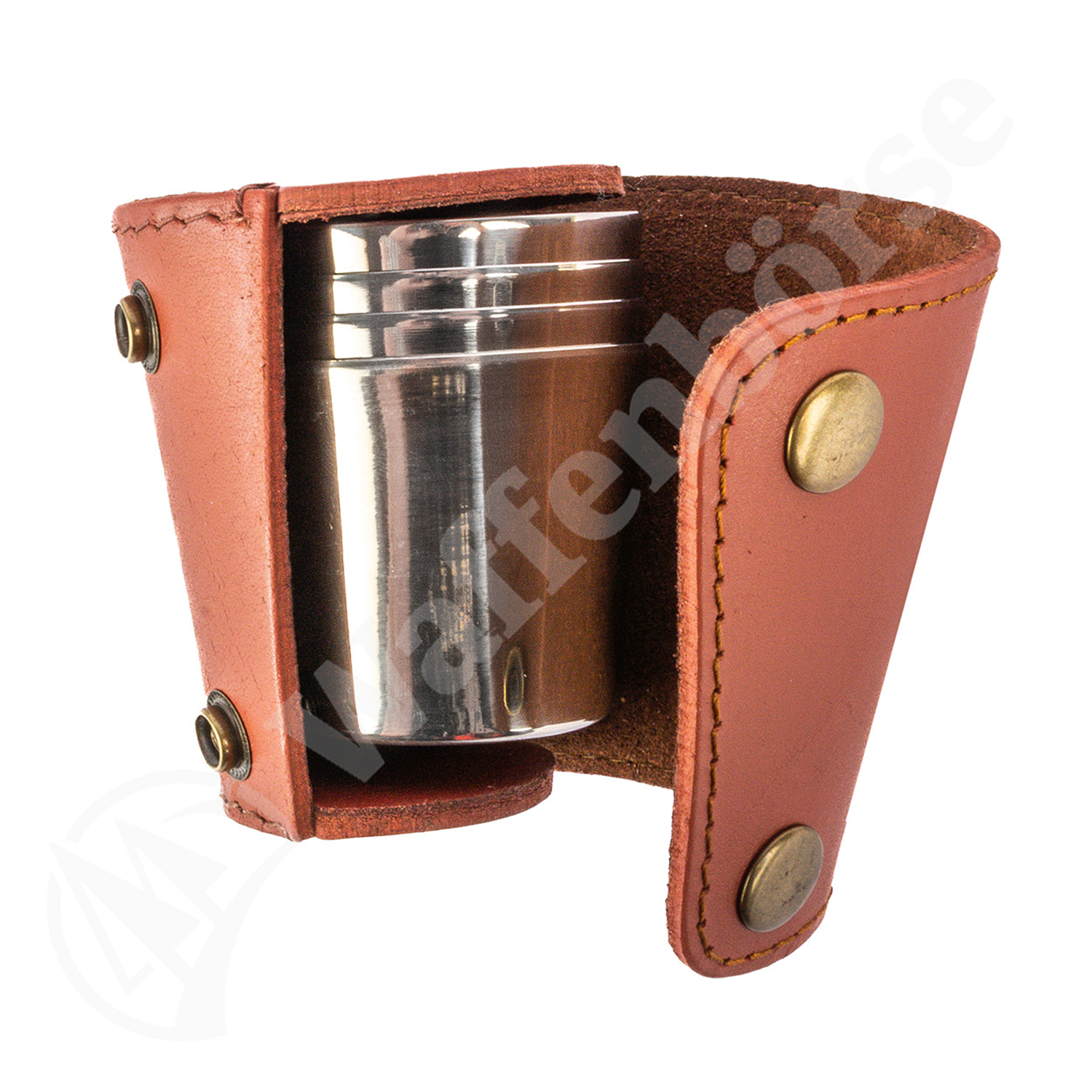 4 Weinbecher im Leder Etui