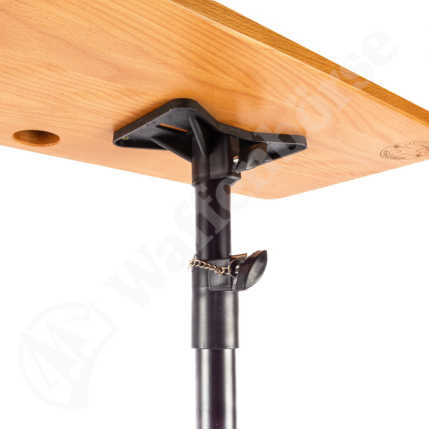 Asertischli Asertisch 50x30x2cm Natur Buche Stativ Dreibein 65-122cm