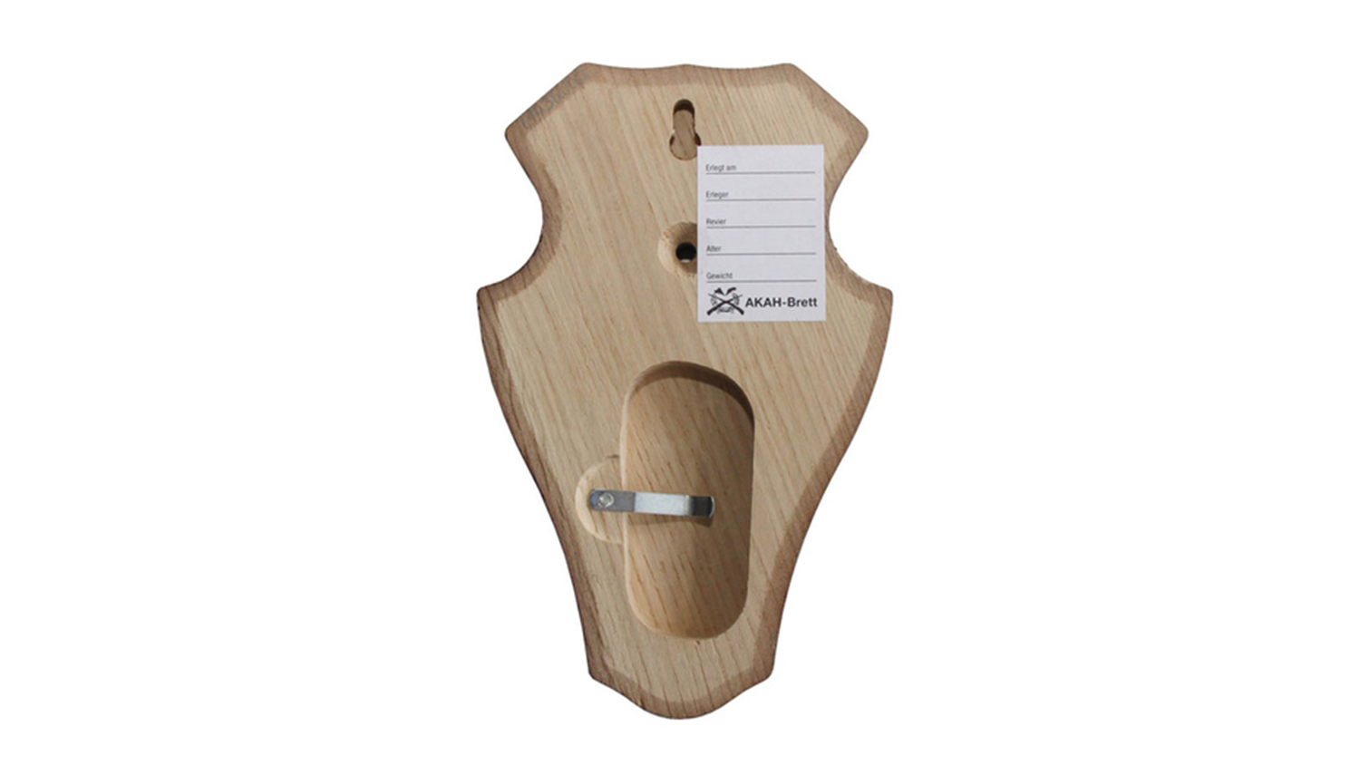 Gehörnbrett, Trophäenschilder Reh-Bock Eiche mit Fach