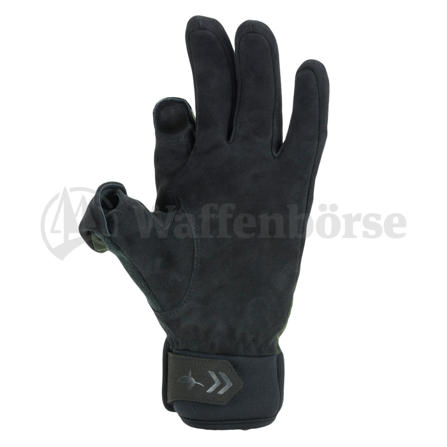 SEALSKINZ  oliv/black 100 % Waterproof Schlitzfinger XL